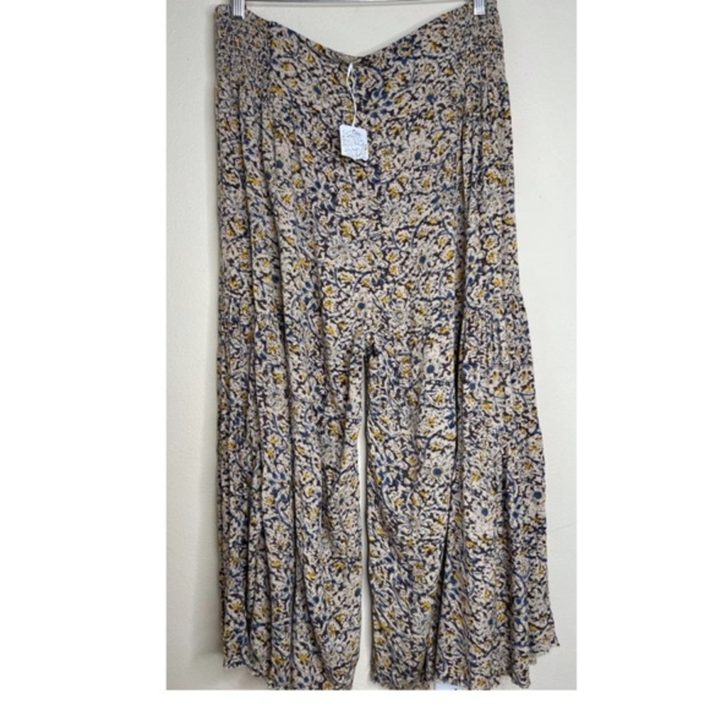 Free People Women's Lounge, wide Leg,  Floral, flare Pant XS